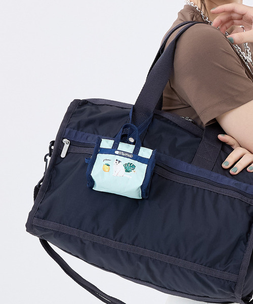 きりみ様 極美品✨レスポートサック 猫 自転車 ミディアムウィークエンダー LeSportsac（レスポートサック） チャーム MICRO WEEKENDER CHARM