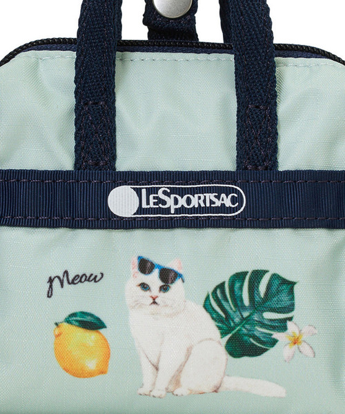 きりみ様 極美品✨レスポートサック 猫 自転車 ミディアムウィークエンダー LeSportsac（レスポートサック） チャーム MICRO WEEKENDER CHARM