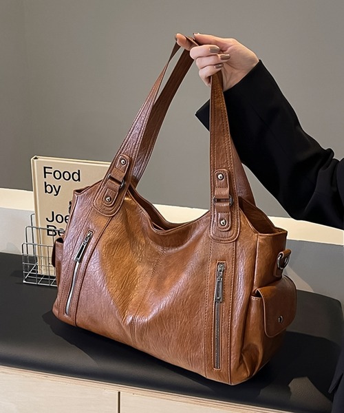 LAYERED ショルダーバッグ バッグ ファスナー PU ショルダーバッグ Y2K