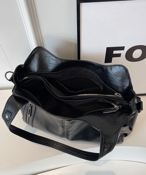 LAYERED ショルダーバッグ バッグ ファスナー PU ショルダーバッグ Y2K 
