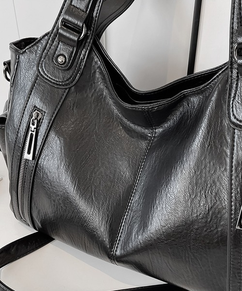 LAYERED ショルダーバッグ バッグ ファスナー PU ショルダーバッグ Y2K