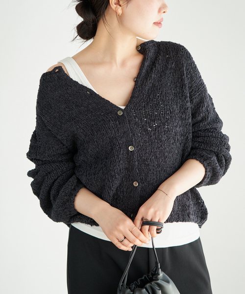 美品　Plage Fringe yarn カーディガン plage（プラージュ） カーディガン 「一部店舗・WEB限定追加」Fringe