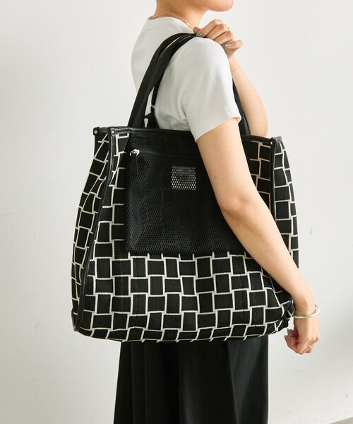 ear PAPILLONNER（イア パピヨネ） トートバッグ ニットトートバッグL