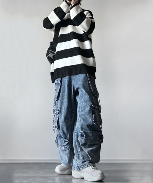 「ADRER」 デニムパンツ SMALL ブルー メンズ_画像5