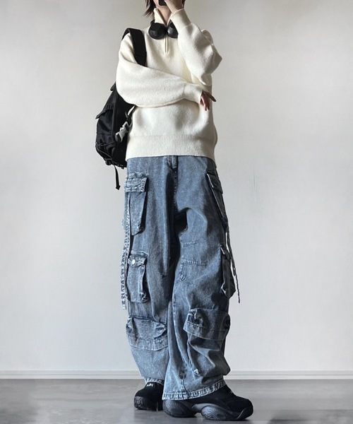 「ADRER」 デニムパンツ SMALL ブルー メンズ_画像8