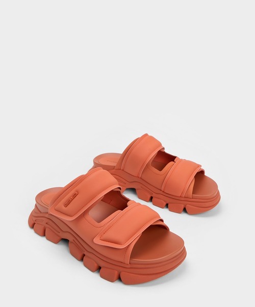 「CHARLES & KEITH」 フラットサンダル 23cm ブラック レディース_画像6