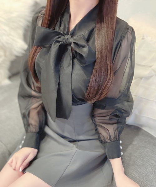 「junoah」 長袖ブラウス MEDIUM ホワイト レディース_画像8