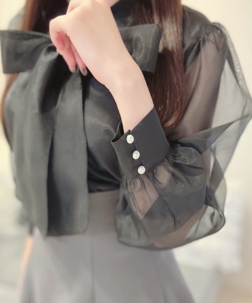 「junoah」 長袖ブラウス MEDIUM ホワイト レディース_画像9