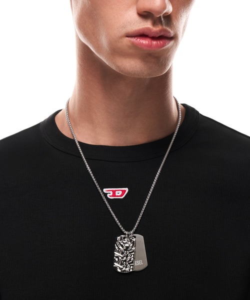 DIESEL ネックレス チェーン シルバー ロゴ メンズ DIESEL（ディーゼル） ネックレス アクセサリー ユニセックス