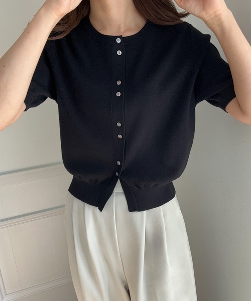 「LAUIR」 ニットカーディガン LARGE アイボリー レディース_画像9