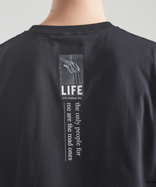 5351 POUR LES HOMMES tシャツ ビートニック 黒プリント半袖Tシャツ