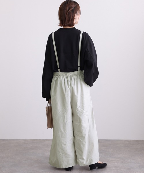 ElegChic サロペット オーバーオール ギャザーサロペットライトパンツ