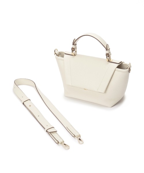 ANAYI ホワイトとベージュのハンドバッグ ANAYI ハンドバッグ フラップハンド バッグ : ZOZOTOWN Yahoo!店