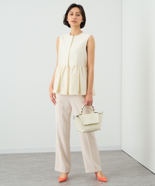 ANAYI ホワイトとベージュのハンドバッグ ANAYI ハンドバッグ フラップハンド バッグ : ZOZOTOWN Yahoo!店
