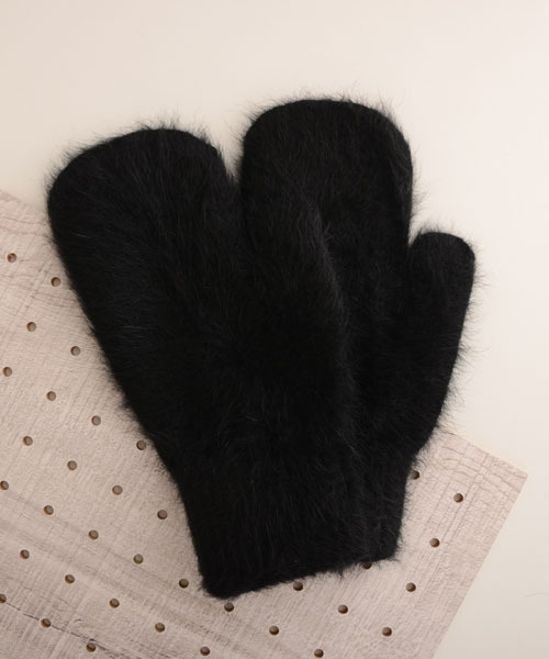 TONE SELECT GOODS 手袋 「float」フェイクファー ニット モコモコ