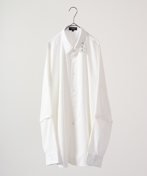 REGIEVO シャツ Long sleeve shirt with 2WAY earrings / 2WAY