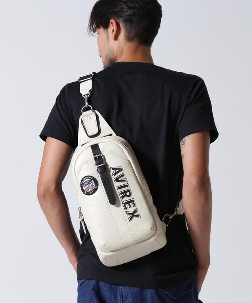 AVIREX ショルダーバッグ VARSITY LEATHER ONE SHOULDER BAG