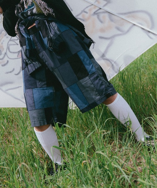 amok パンツ LOOSE STITCH PATCHWORK SHORT PANTS メンズ レディース 