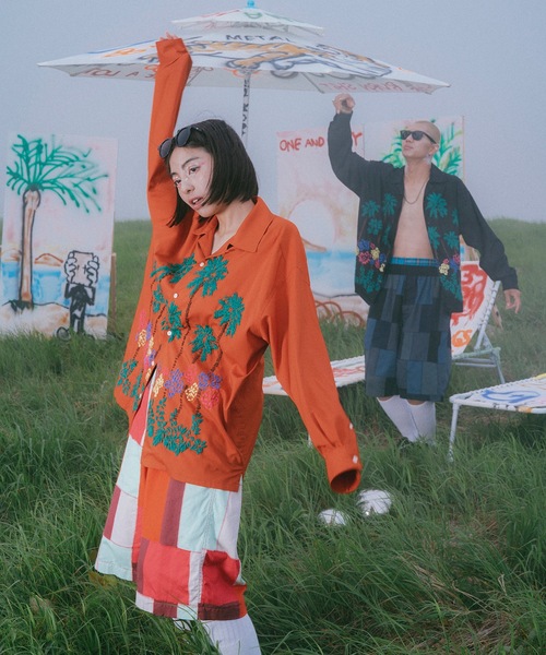 amok パンツ LOOSE STITCH PATCHWORK SHORT PANTS メンズ レディース 