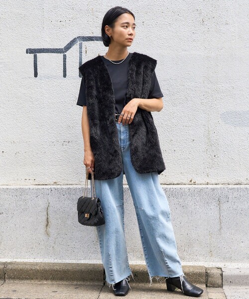 FREAK'S STORE ベスト ジレ ファーベスト レディース : ZOZOTOWN