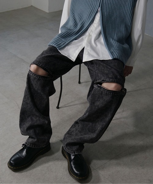 MinoriTY（マイノリティ） ジーンズ 「MinoriTY」デニムヒザZIPワイド