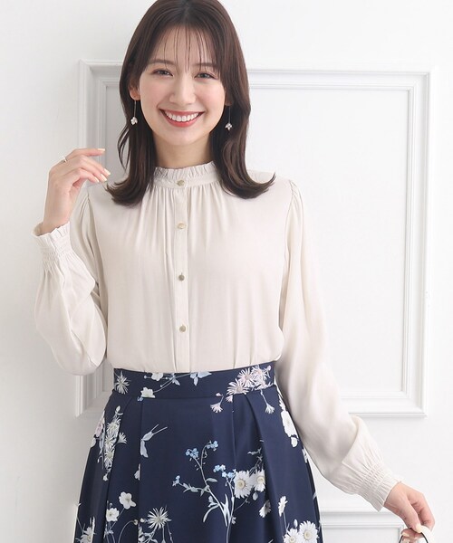 Couture Brooch ブラウス シャツ 「前後2WAY」フリルネック