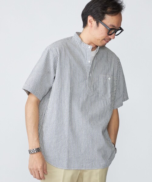 SHIPS（シップス） シャツ SHIPS: シアサッカー プルオーバー バンド