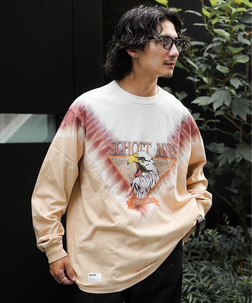 Schott N.Y.C tシャツ Schott/ショット/TIE-DYE EAGLE LS T