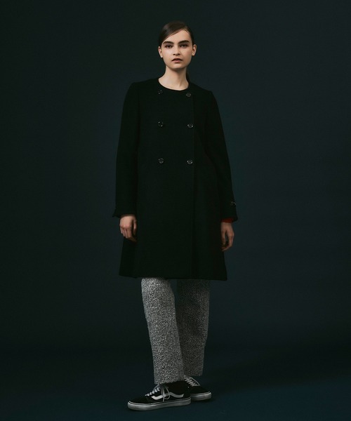 ★セール★【ラ エフ】スーパー100 ノーカラーショートコート・新品タグ付★ ラ エフ la f スーパー100ノーカラーショートコート