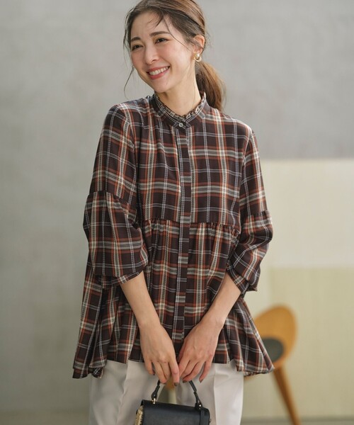 roku HOUNDSTOOTH TUNIC チュニック ブラウス Women's Summer Tunics | J.Jill