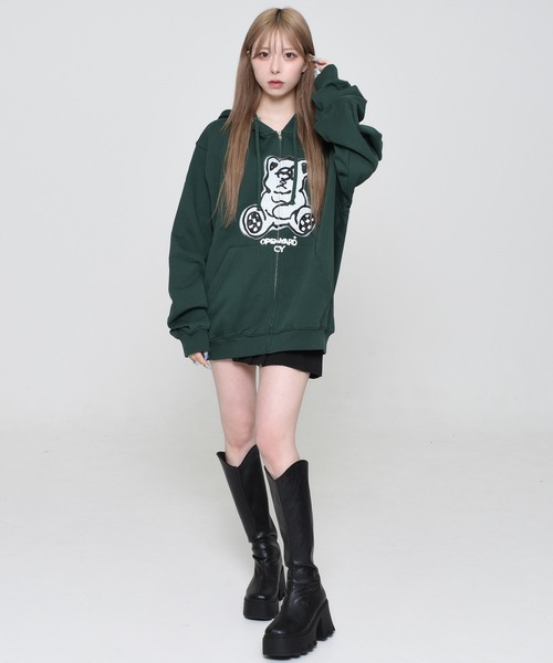 OY ODOLLY HOODIE ZIP UP パーカー ☆OY☆ODOLLY HOODIE ZIP UP - LIGHT MELANGE☆正規品/直送料込