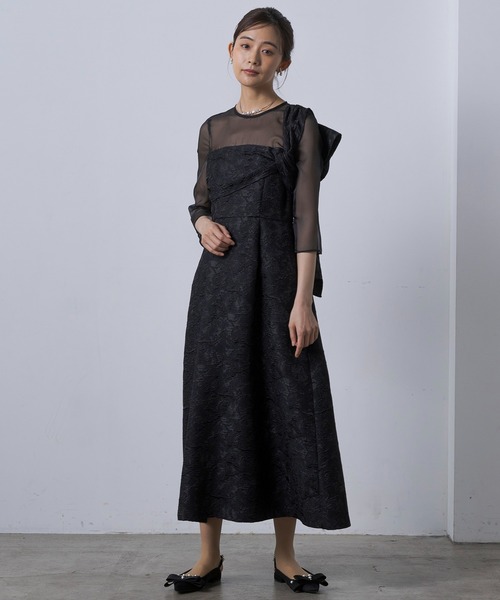 ドレス 「kaene」formformaWEB限定 アシンメトリー チュールドレス/結婚式/パーティー/クルージング | form forma