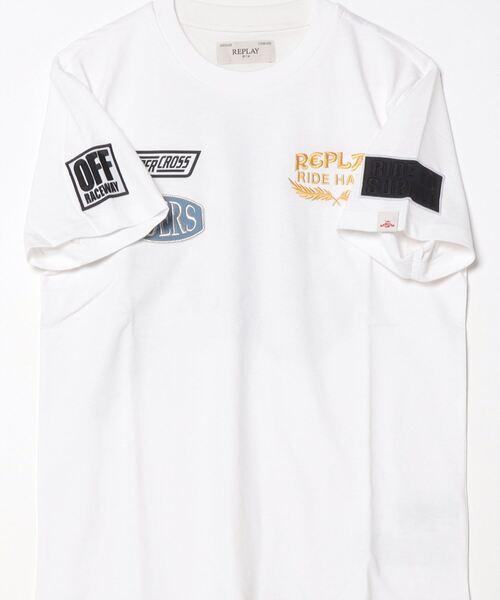 REPLAY tシャツ ヘビーピュアコットンジャージーモトクロスT