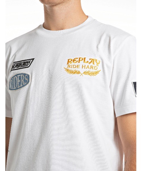 送料込★REPLAY★M3030.000.23806GTシャツ コットンジャ－ジーHAWAIANプリントTシャツ｜REPLAY リプレイ