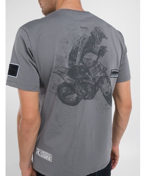 REPLAY tシャツ ヘビーピュアコットンジャージーモトクロスT