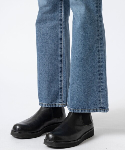 JOHN LAWRENCE SULLIVAN デニム Washed denim zipped pants