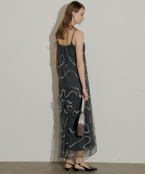 LE'RURE ドレス Grafitti back drape cami dress : ZOZOTOWN Yahoo!店