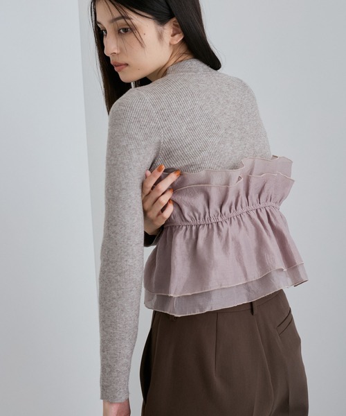 ニット セーター リボンビスチェレイヤードニット / 1215170210 レディース FOREVER21 ニット セーター 「2024FW」リボンジャガードニット