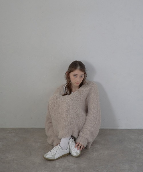 ニット セーター 「MINERTE」feather knit pullover / フェザーニットコンパクトプルオーバー レディース MINERTE ニット セーター 「MINERTE」feather knit pullover