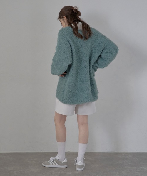 MINERTE ニット セーター 「MINERTE」fluffy vneck knit