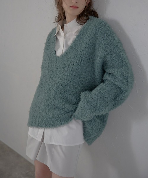 ニット セーター 「MINERTE」feather knit pullover / フェザーニットコンパクトプルオーバー レディース MINERTE ニット セーター 「MINERTE」feather knit pullover