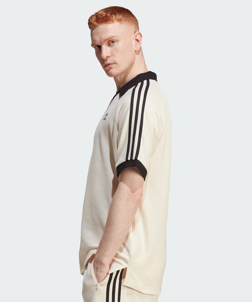 adidas ブラウン ストライプ ポロシャツ M adidas 「adidas」 半袖ポロシャツ X-SMALL ブラウン メンズ