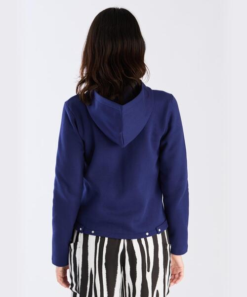 agnès b. 青 長袖カーディガン サイズ2 agnes b.（アニエスベー） カーディガン オーガニックコットン