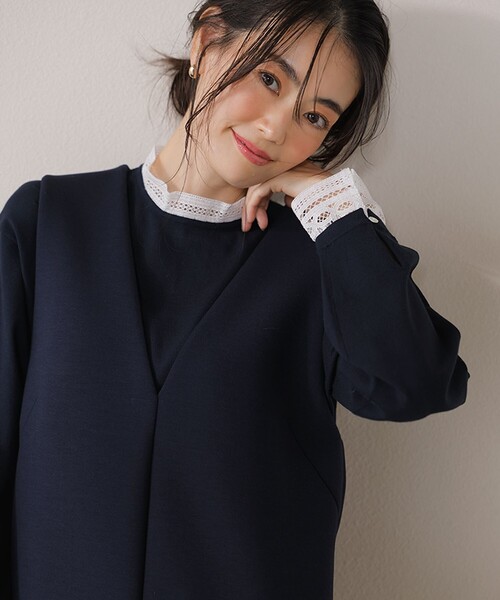 23区（ニジュウサンク） ニット セーター 「洗える」ヴィスコース