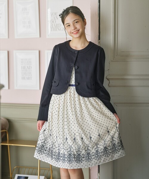 組曲 ワンピース 「150-170cm」ドットシフォン キッズ 子供服 女の子
