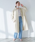 ステンカラーコート コート 「撥水・花粉ガード...の詳細画像2