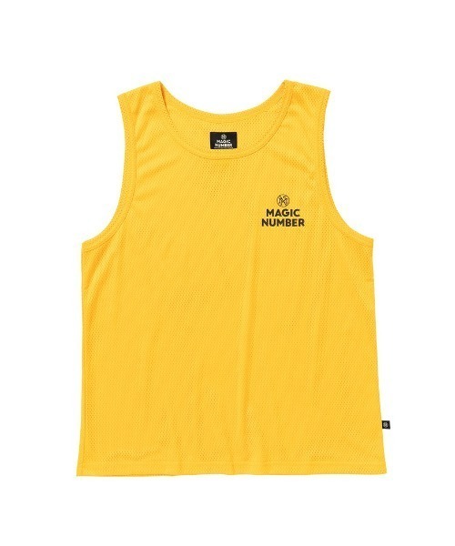 【人気色】クロノス タンクトップ 　センターロゴ　マスタード CRONOS Mesh back sleeveless【BLACK×YELLOW】