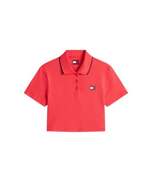 TOMMY JEANS（トミー・ジーンズ） ポロシャツ ポロ クロップドバッジ