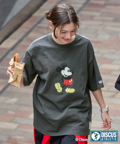 Disney tシャツ 「DISCUS ATHLETIC×Disney」コラボ ミッキー