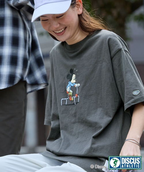 Disney tシャツ 「DISCUS ATHLETIC×Disney」コラボ ミッキー